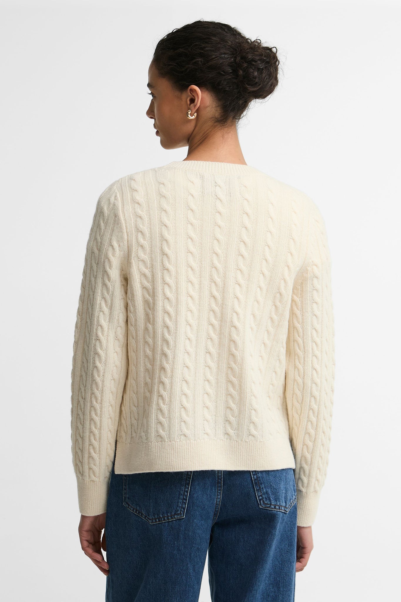 Ashdown Cable Knitted Jumper Ecru