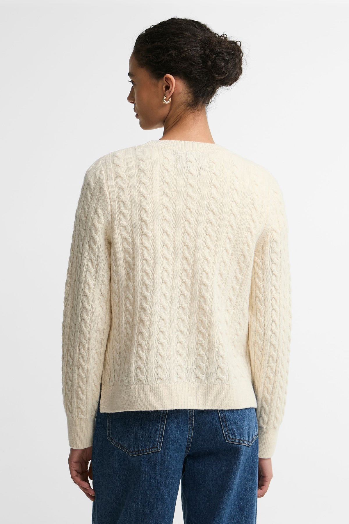 Ashdown Cable Knitted Jumper Ecru