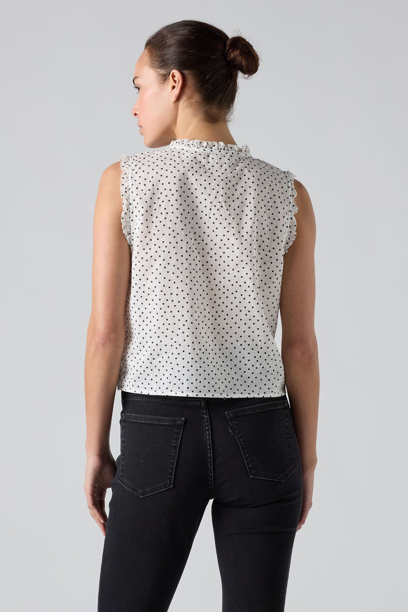 Shelby Slim Blouse Tovi Dot Egret