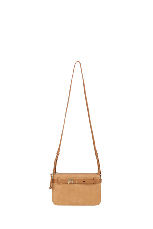 Rider Double Zip Pouch Tan