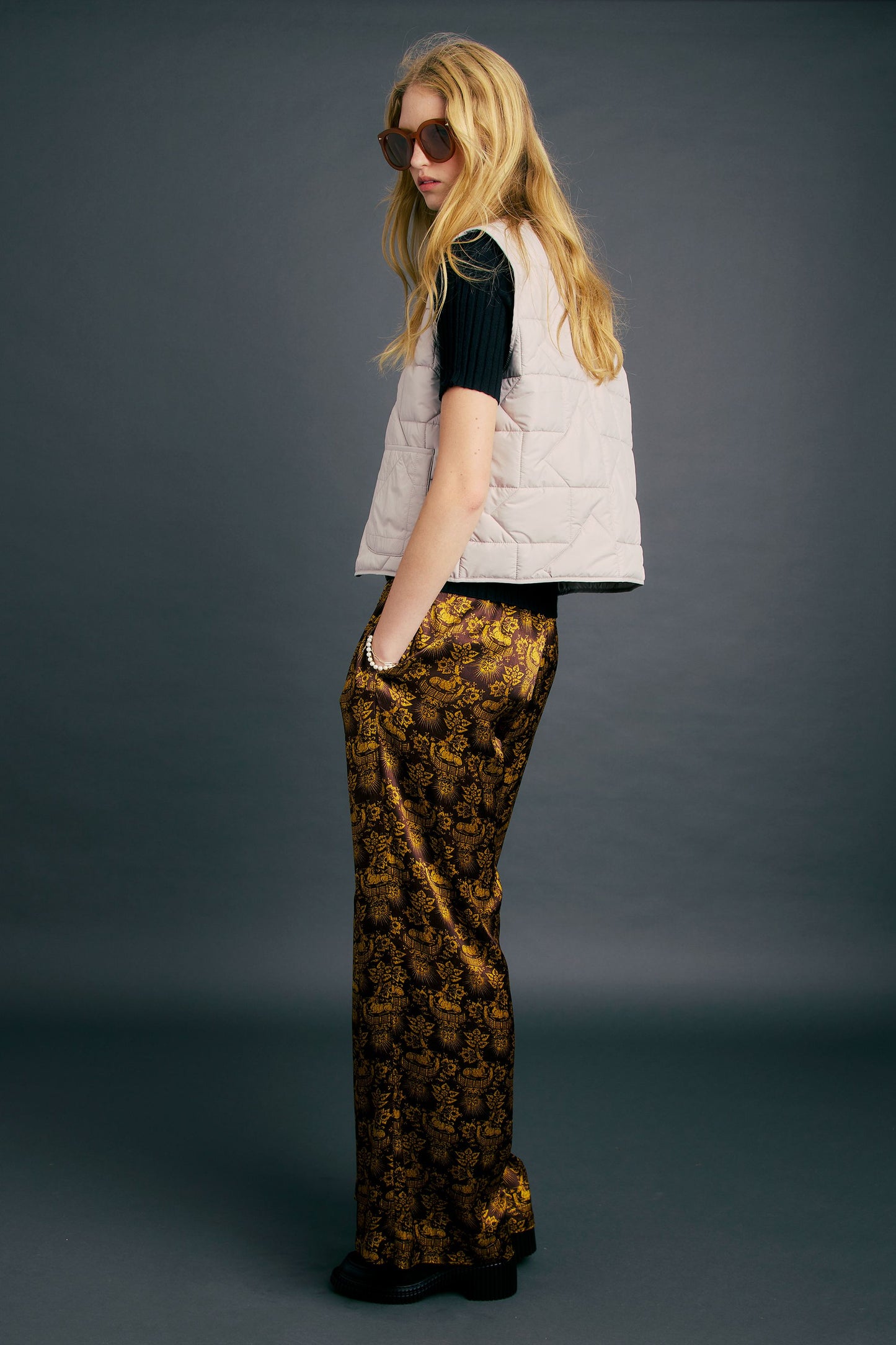 Quilted Drift Vest Ecru