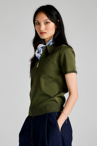 Runaway Knit Polo Green
