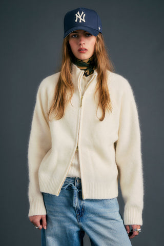 Nestle Knit Bomber Ivory