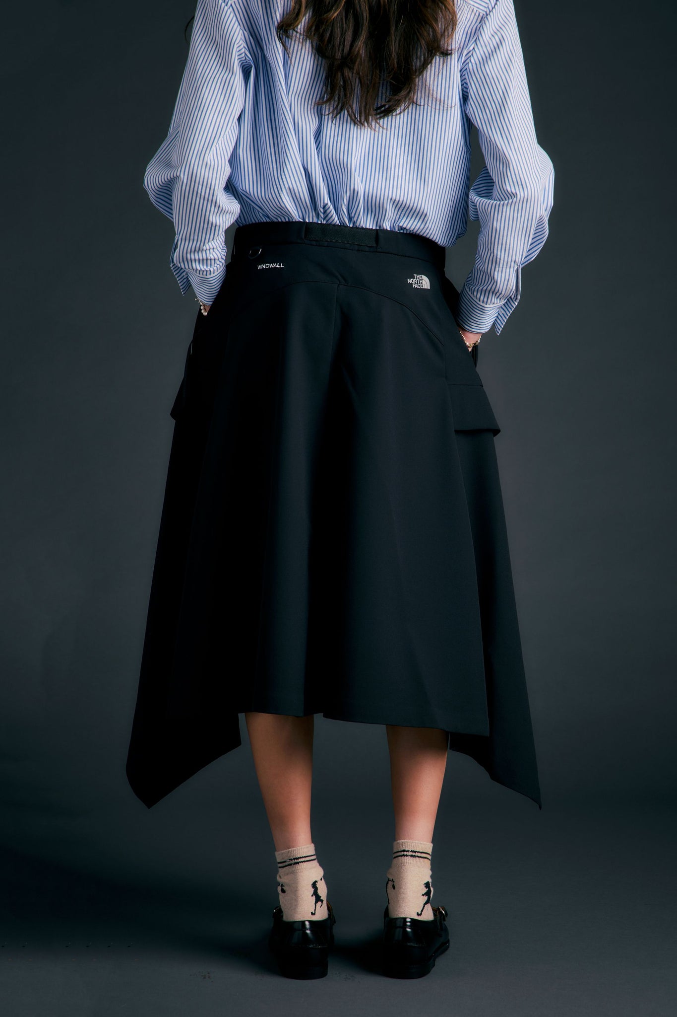 Drapey Tech Skirt Black