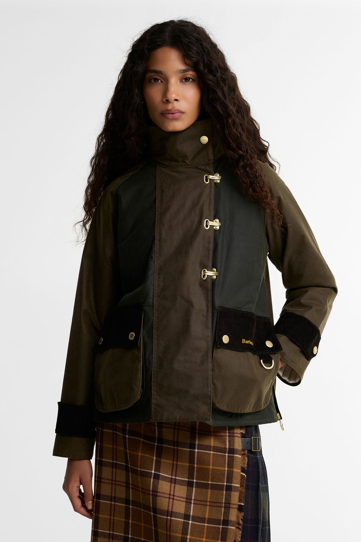 Hazelwood Wax Jacket Beech/Fern/Mixed Tartan