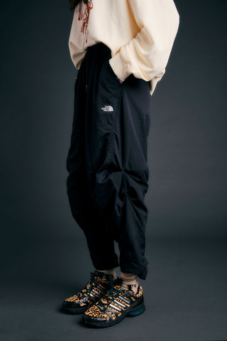 Buttoned Wide Casual Pants Black