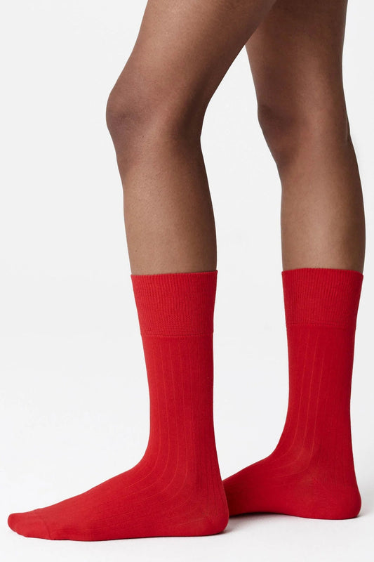 2-Pack Edna Cotton Socks Rouge