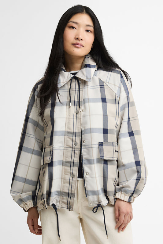 Ballina Check Showerproof Jacket Dress Navy Tartan