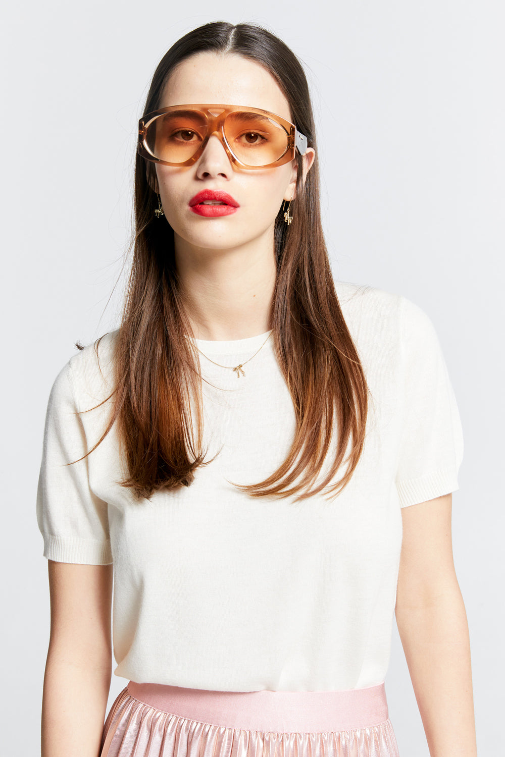Fleur Cashmere T-Shirt Off-White