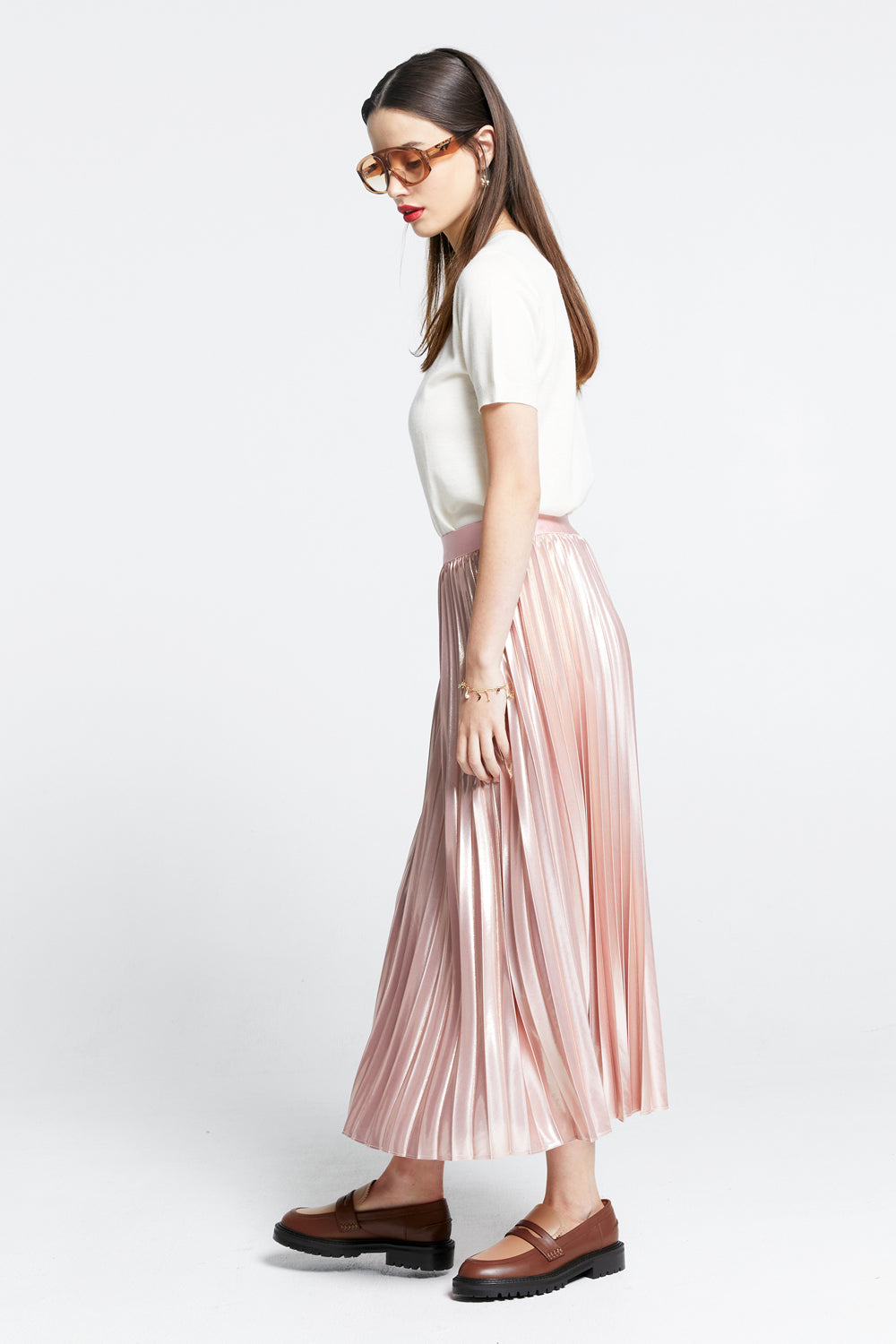 Fleur Cashmere T-Shirt Off-White
