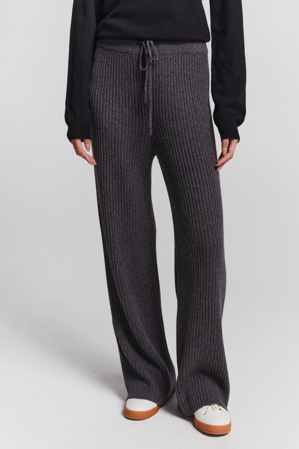 Frances Rib Pants Charcoal