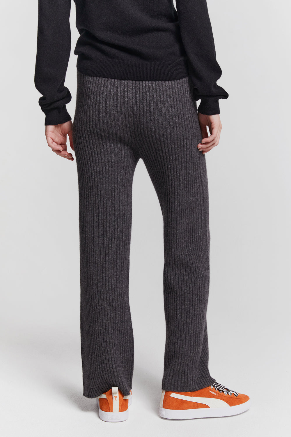 Frances Rib Pants Petite Charcoal