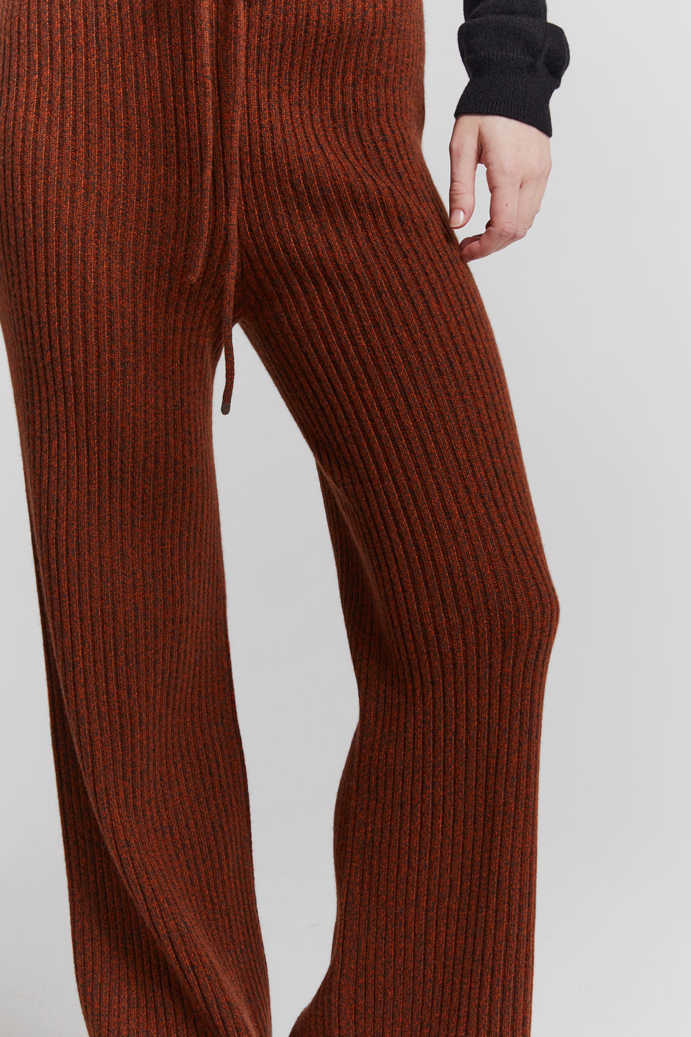 Frances Rib Pants Petite Chestnut Marle