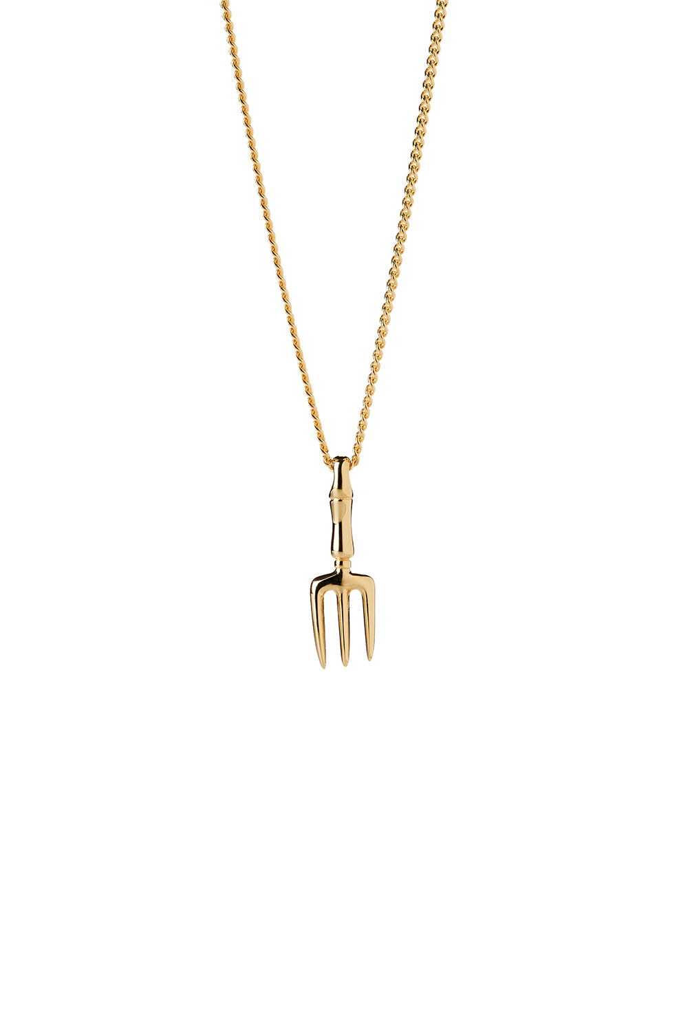 Garden Fork Necklace Gold