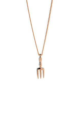 Garden Fork Necklace Rose Gold