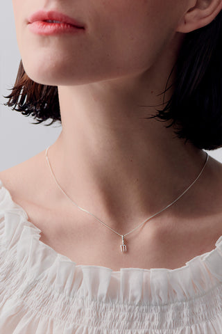 Garden Fork Necklace Silver