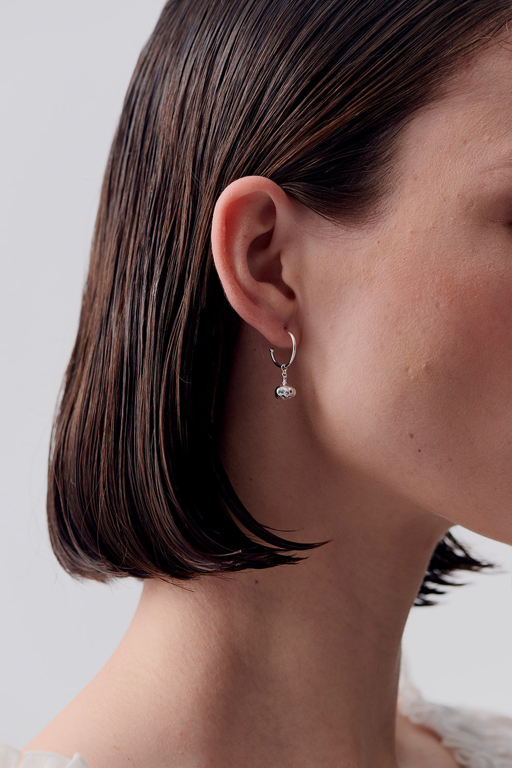 Garlic Earrings Silver