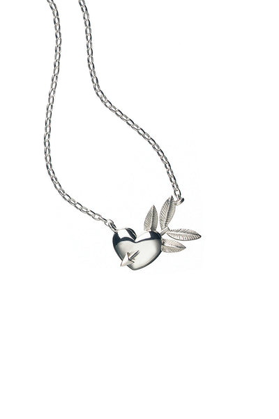【307】Karen silver／お守りAmulet pendant case Heart Arrow Pendant Silver – Karen Walker