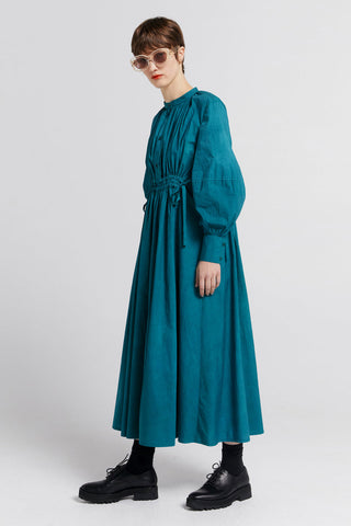 Hiruma Organic Cotton Shirt Dress Teal