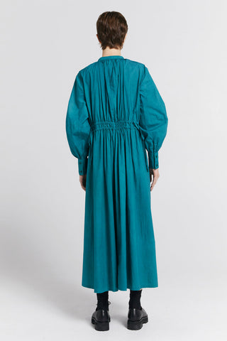 Hiruma Organic Cotton Shirt Dress Teal
