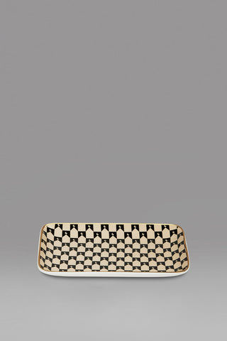 Monogram Side Plate Black/Macadamia