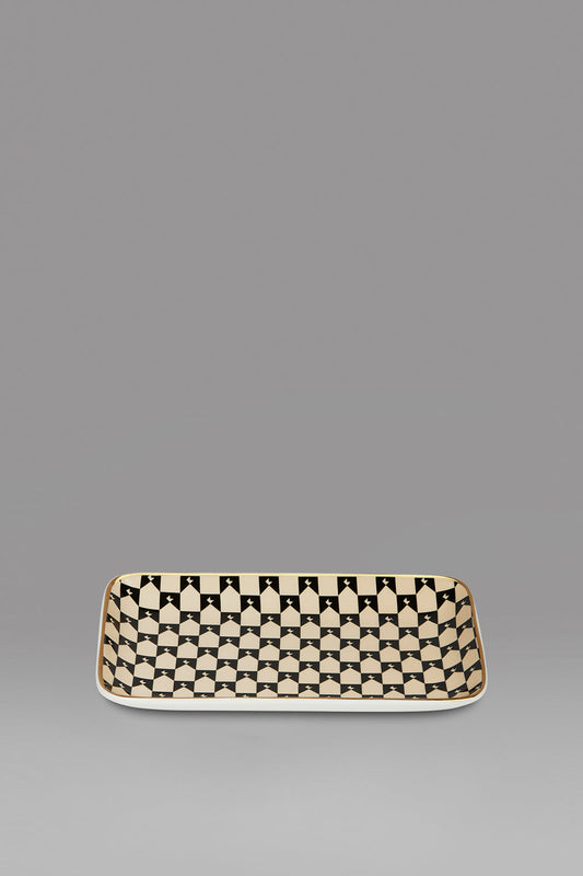 Monogram Side Plate Black/Macadamia