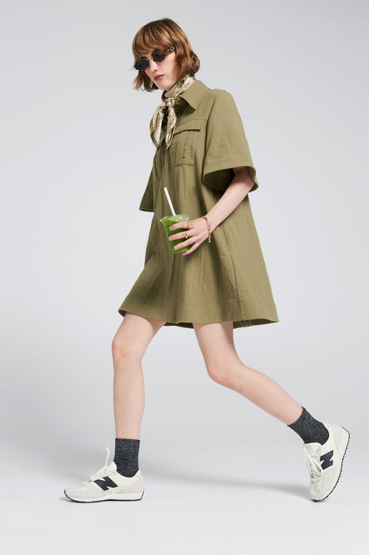 Journey Shirt Dress Herb Green