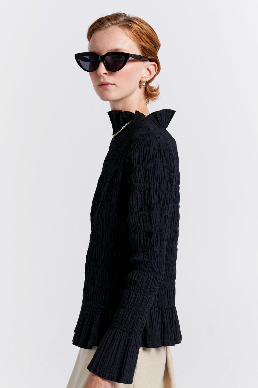 Keiko Organic Cotton Top Black