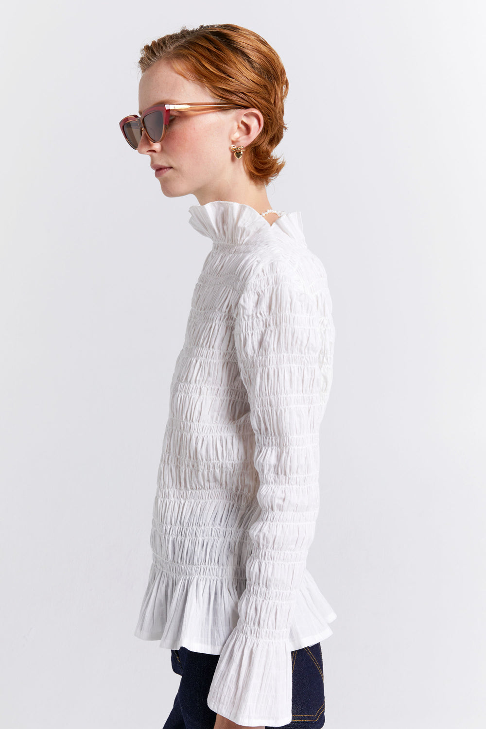 Keiko Organic Cotton Top Off-White