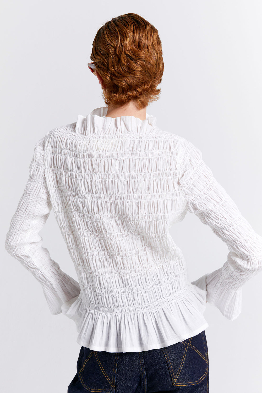 Keiko Organic Cotton Top Off-White