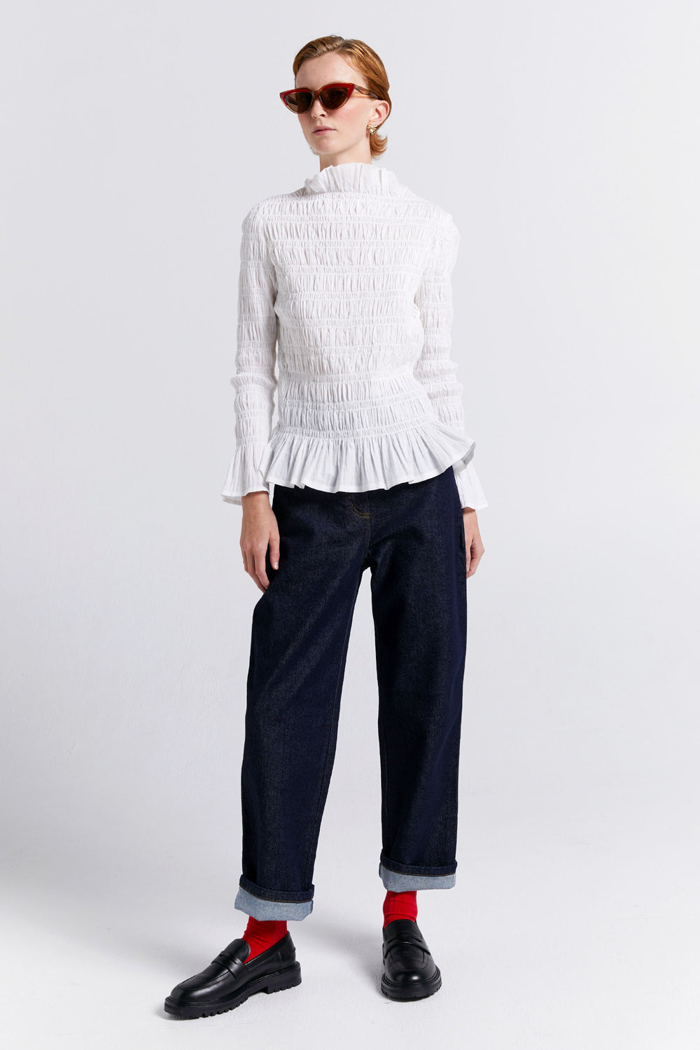 Keiko Organic Cotton Top Off-White