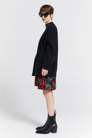 Keiko Oversized Cashmere Cardigan Black