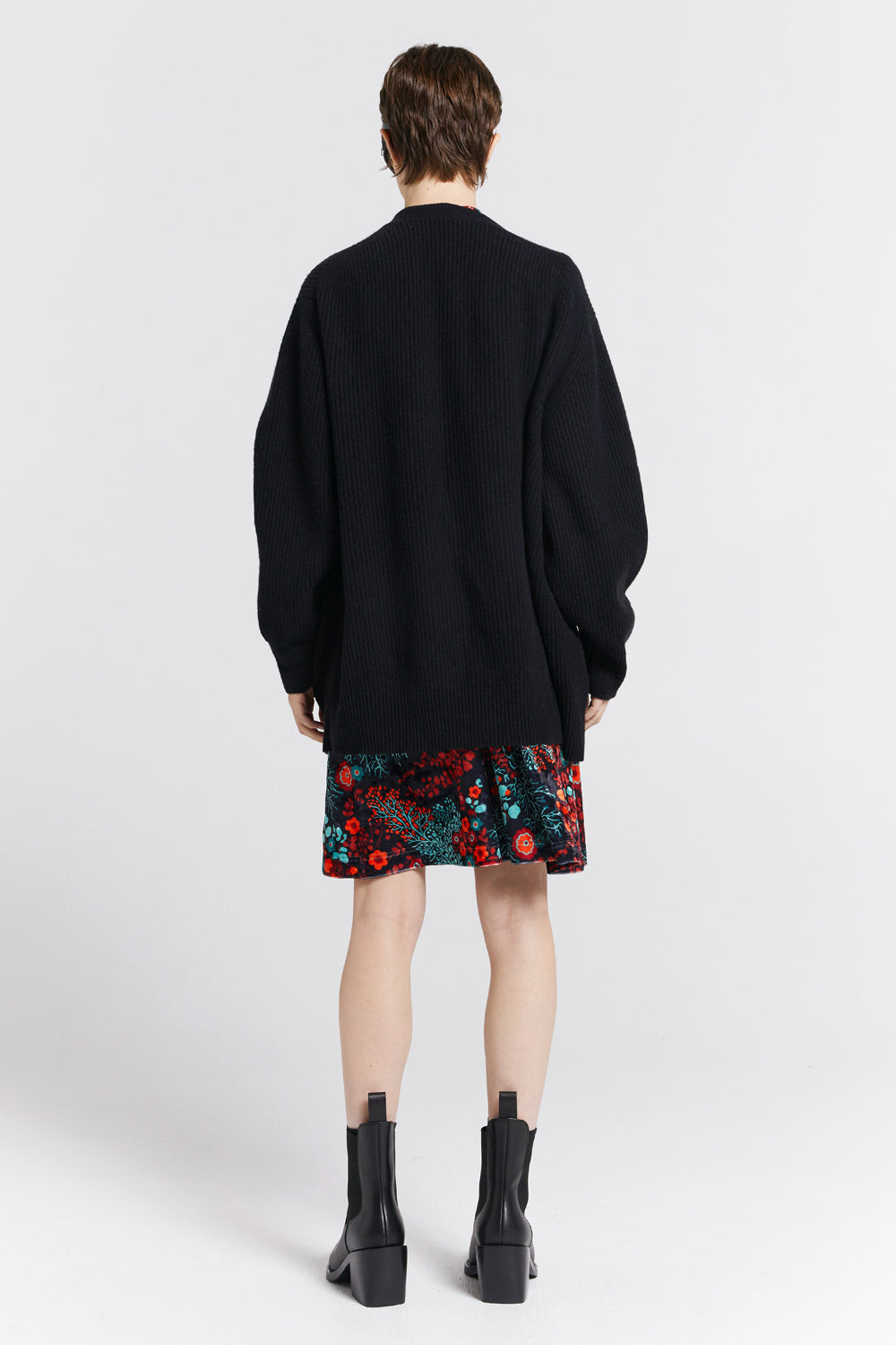 Keiko Oversized Cashmere Cardigan Black