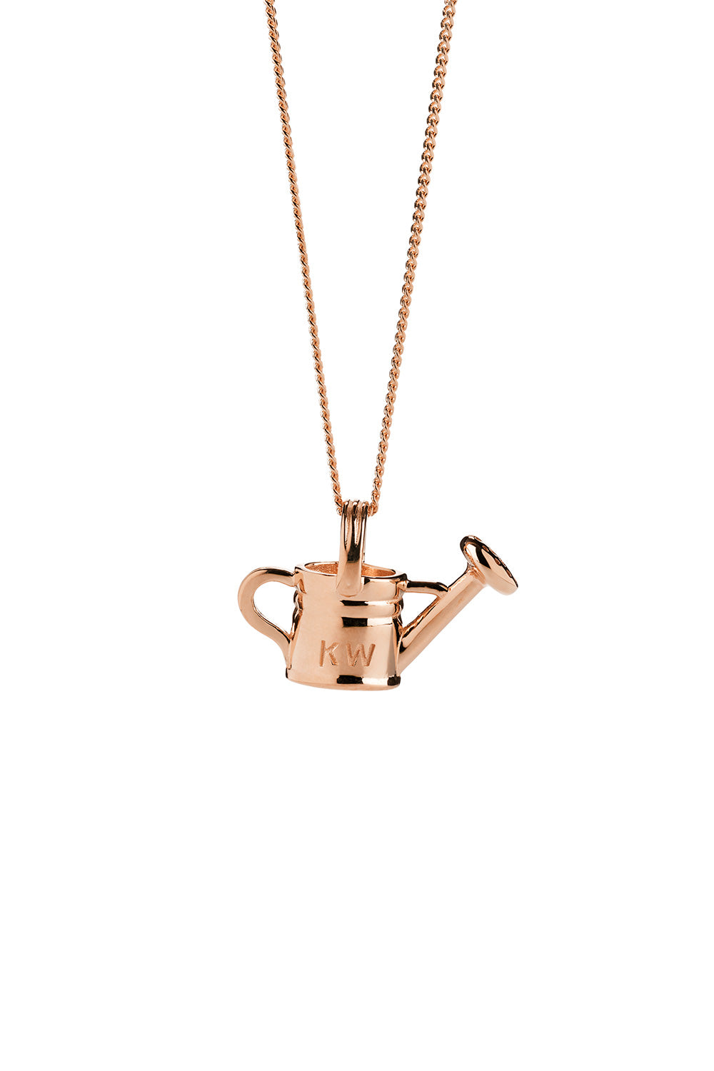KW Watering Can Necklace Rose Gold