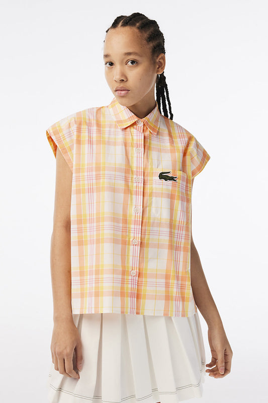 Lacoste Check Print Shirt Lapland/Flour-Pistil-Ledg