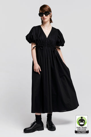 Lakeside Organic Cotton Dress Black