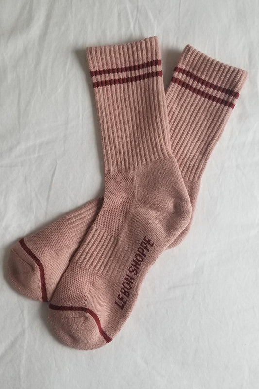 Boyfriend Socks Vintage Pink