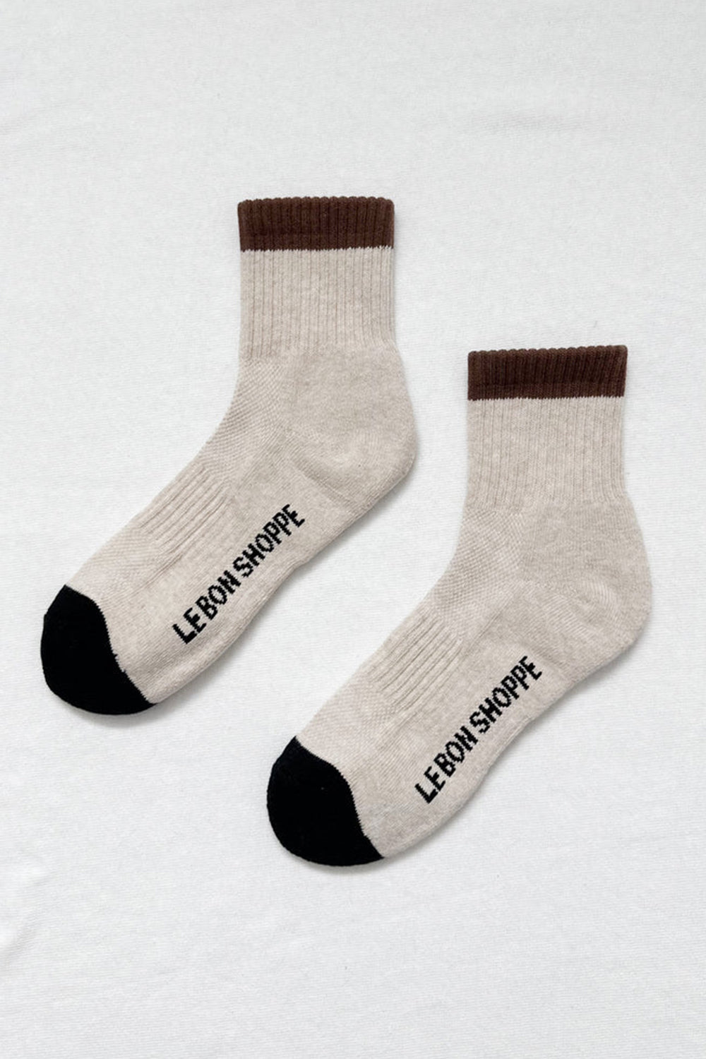Color Block Girlfriend Socks Black/Coffee