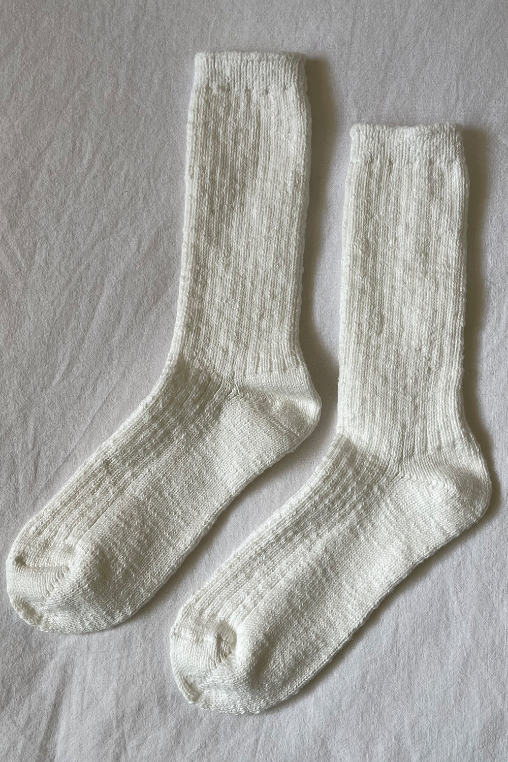 Cottage Socks White Linen