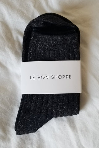 Her Socks Modal Lurex Copper Black