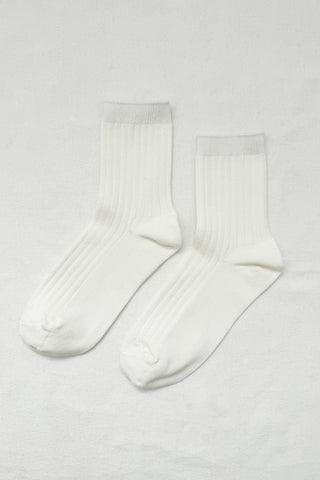 Her Socks Mercerized Classic White