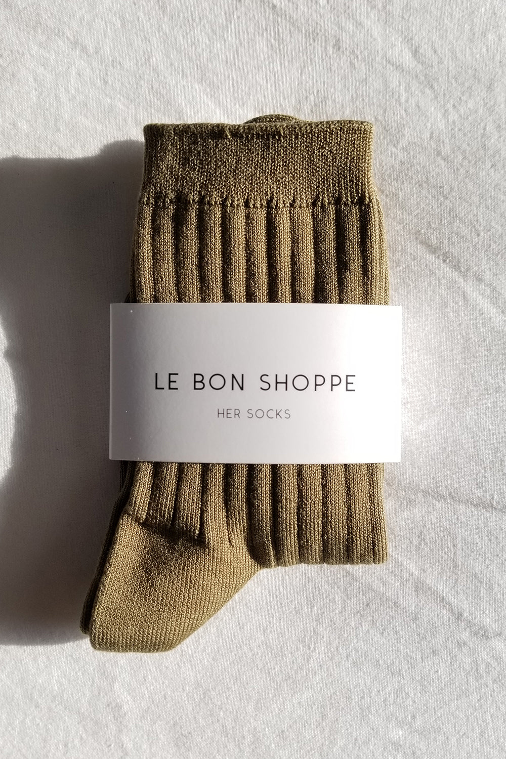 Her Socks Mercerized Pesto