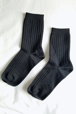 Her Socks Mercerized True Black
