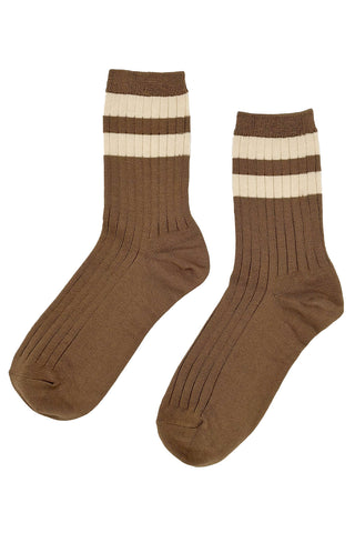 Her Varsity Socks Toffee