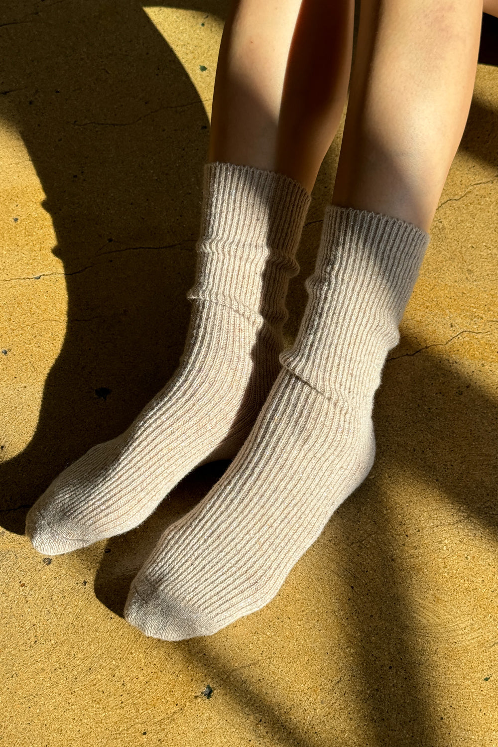 Winter Sparkle Socks Champagne