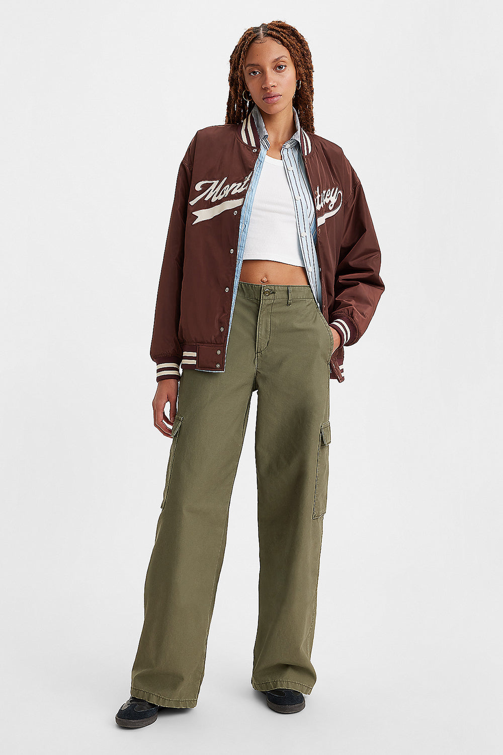 Baggy Cargo Pants Olive Night