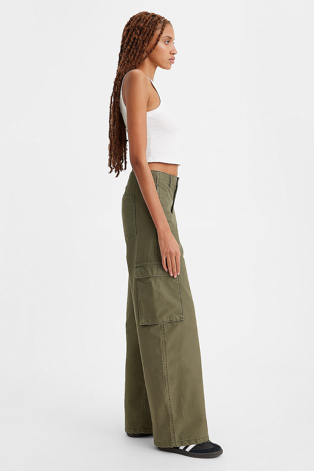 Baggy Cargo Pants Olive Night