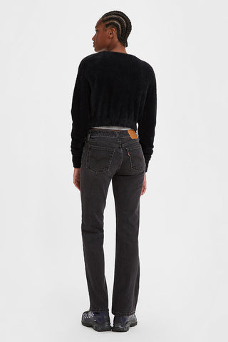 Low Pitch Bootcut Jeans Black Worn In