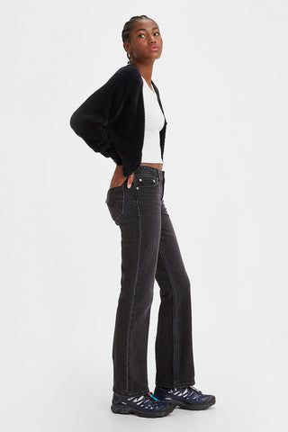 Low Pitch Bootcut Jeans Black Worn In