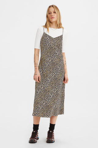 Marietta Slip Dress Classic Leopard Whitecap Gray